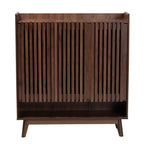 Baxton Studio Delaire Mobile portascarpe in legno finitura noce stile Mid-Century Modern