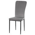 Sedia da pranzo in velluto trapuntato con gambe in metallo disponibile in quattro colori
