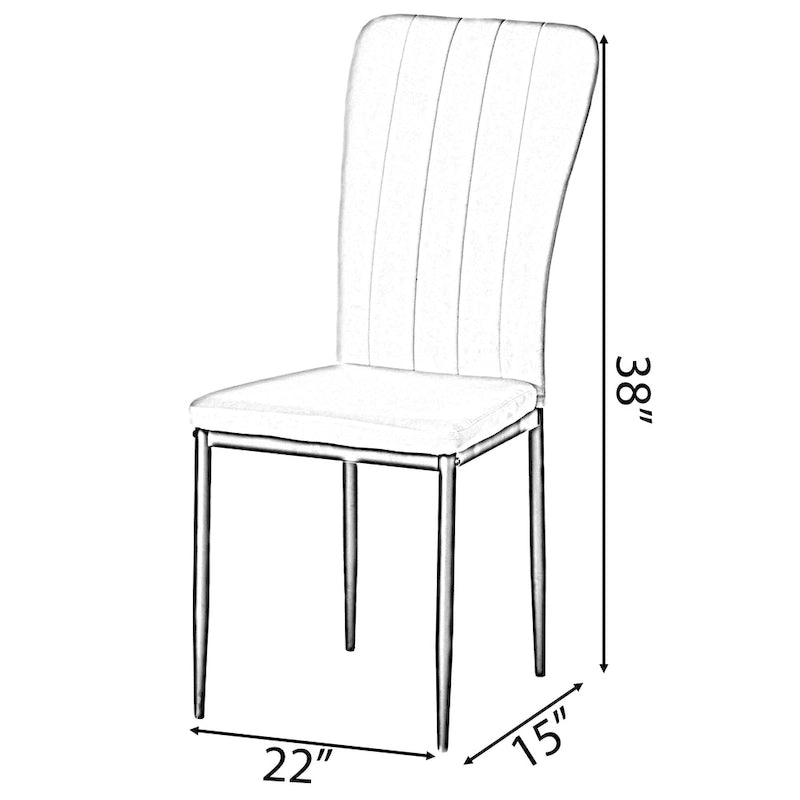 Sedia da pranzo in velluto trapuntato con gambe in metallo disponibile in quattro colori