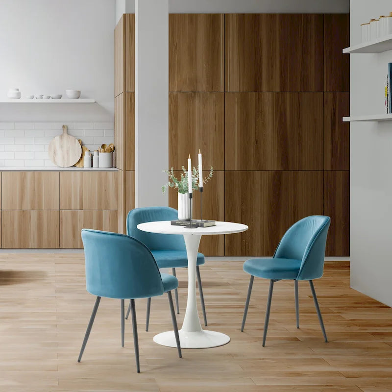 Sedia da pranzo Ayla rivestita in velluto