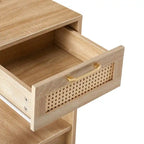 Comodino in legno da 15,75 pollici con cassetto portaoggetti, tavolino per soggiorno
