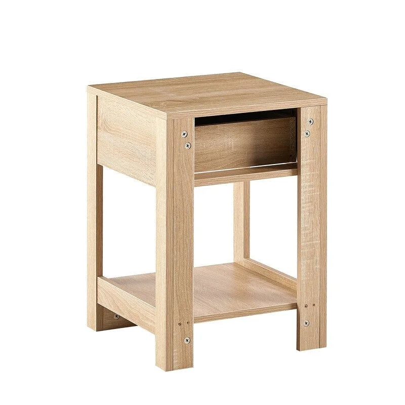 Comodino in legno da 15,75 pollici con cassetto portaoggetti, tavolino per soggiorno