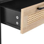 Comodino in legno da 15,75 pollici con cassetto portaoggetti, tavolino per soggiorno
