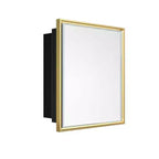 Pensile da bagno/armadietto dei medicinali Keonjinn da 21 pollici L x 27 pollici A, in metallo con specchio, rettangolare, da incasso/da superficie