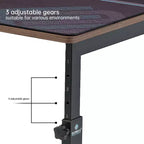 EUREKA ERGONOMIC Carrello Mobile per CPU Regolabile in Altezza con Tappetino per Mouse