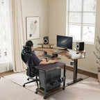 EUREKA ERGONOMIC Carrello Mobile per CPU Regolabile in Altezza con Tappetino per Mouse