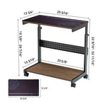 EUREKA ERGONOMIC Carrello Mobile per CPU Regolabile in Altezza con Tappetino per Mouse