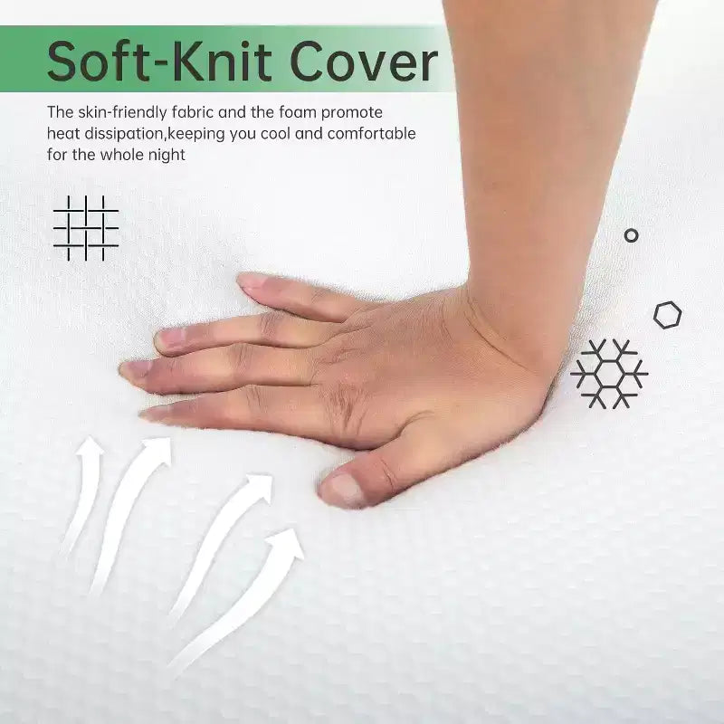 Materasso FDW 8 Pollici in Memory Foam con Gel Rinfrescante, Materasso Medio Rigido Misura Queen, Senza Fibra di Vetro, Certificazione CertiPUR US