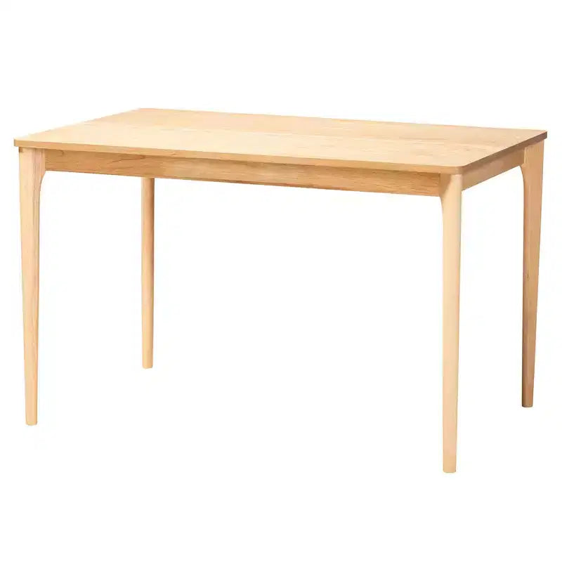Set da pranzo Baxton Studio Sabelle Japandi in legno e rattan, 5 pezzi