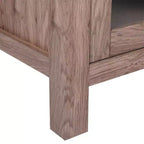 Mobile buffet a due cassetti in legno ingegnerizzato Merrick Lane con ripiano aperto, due ante in vetro temperato per sala da pranzo/cucina