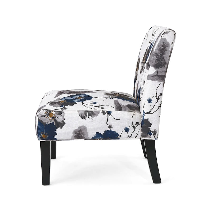 Poltrona singola accent "Slipper" in poliestere grigio scuro