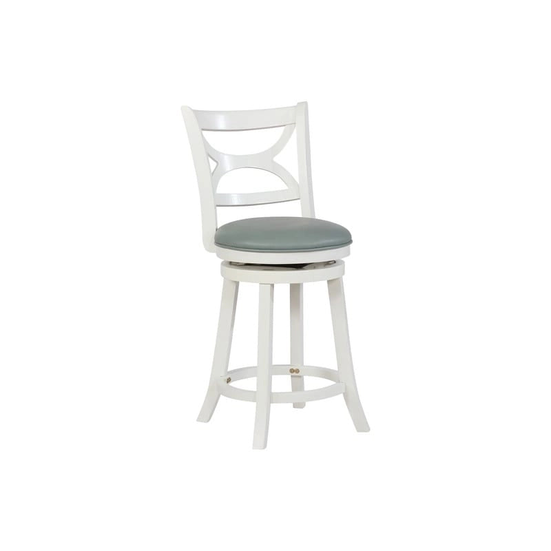 Sgabello girevole crema e azzurro per bar/bancone — 1 posto