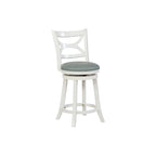Sgabello girevole crema e azzurro per bar/bancone — 1 posto