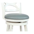 Sgabello girevole crema e azzurro per bar/bancone — 1 posto