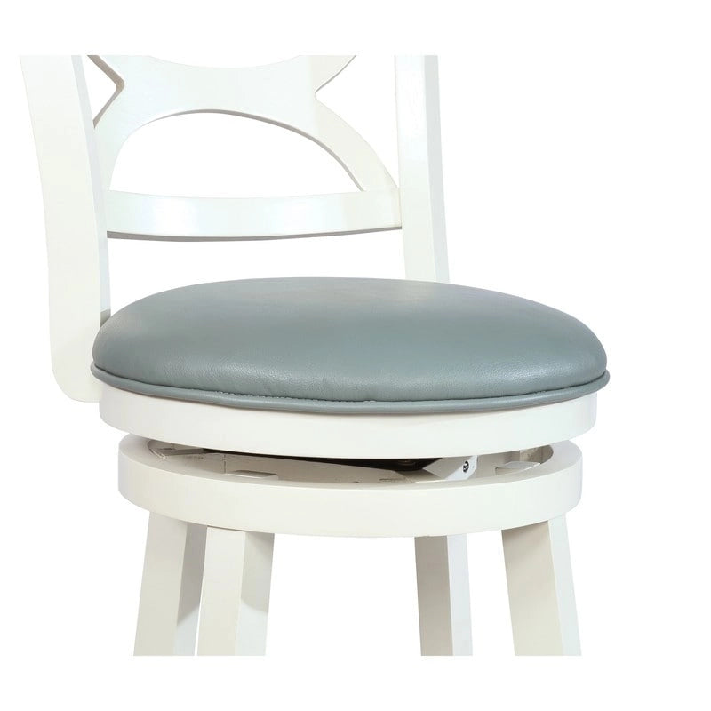 Sgabello girevole crema e azzurro per bar/bancone — 1 posto