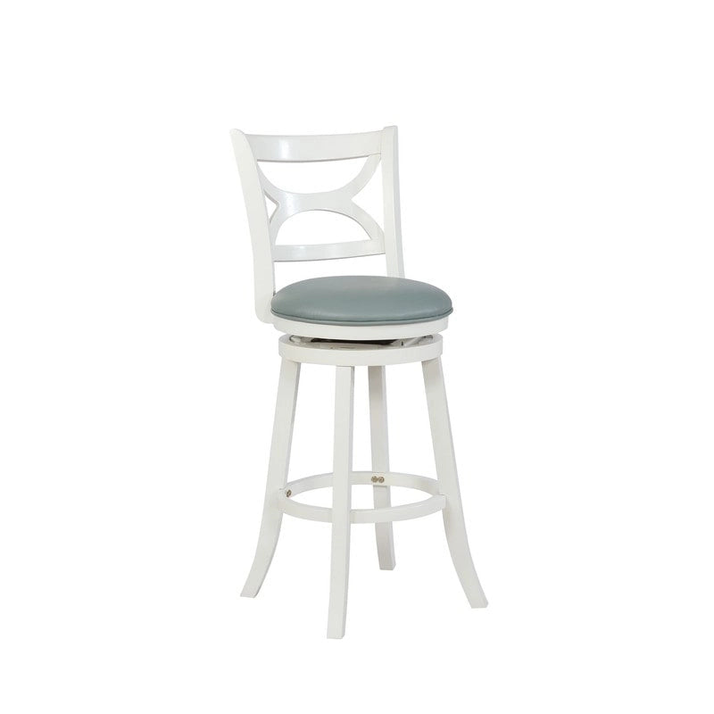 Sgabello girevole crema e azzurro per bar/bancone — 1 posto
