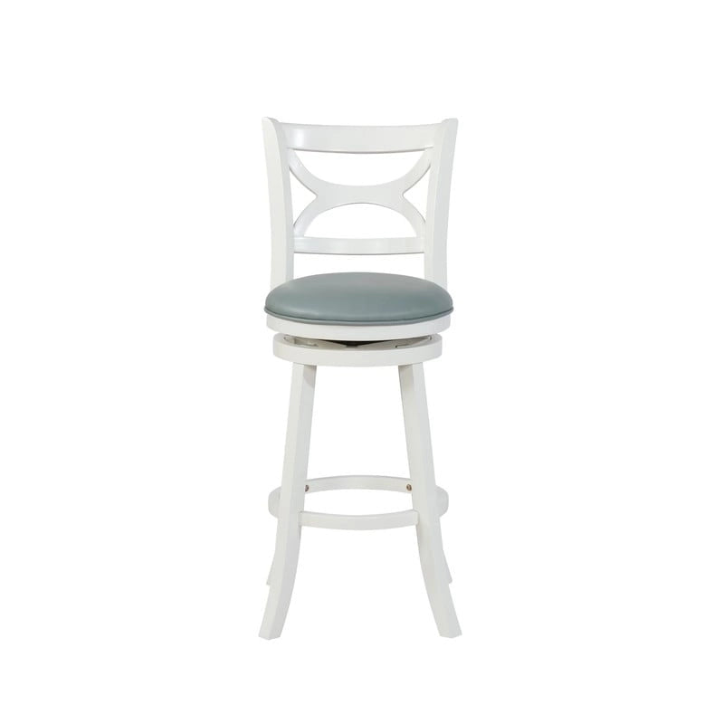 Sgabello girevole crema e azzurro per bar/bancone — 1 posto