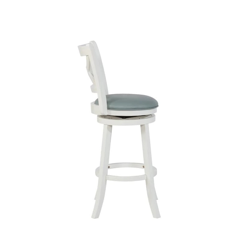 Sgabello girevole crema e azzurro per bar/bancone — 1 posto
