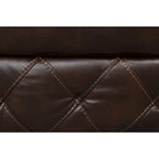Set Divano Reclinabile Manuale Owen 3 Pezzi in Pelle Traspirante Marrone