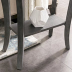 Tavolino sottile con ripiano, grigio/rosso ciliegia — 1 persona