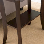 Tavolino sottile con ripiano, grigio/rosso ciliegia — 1 persona