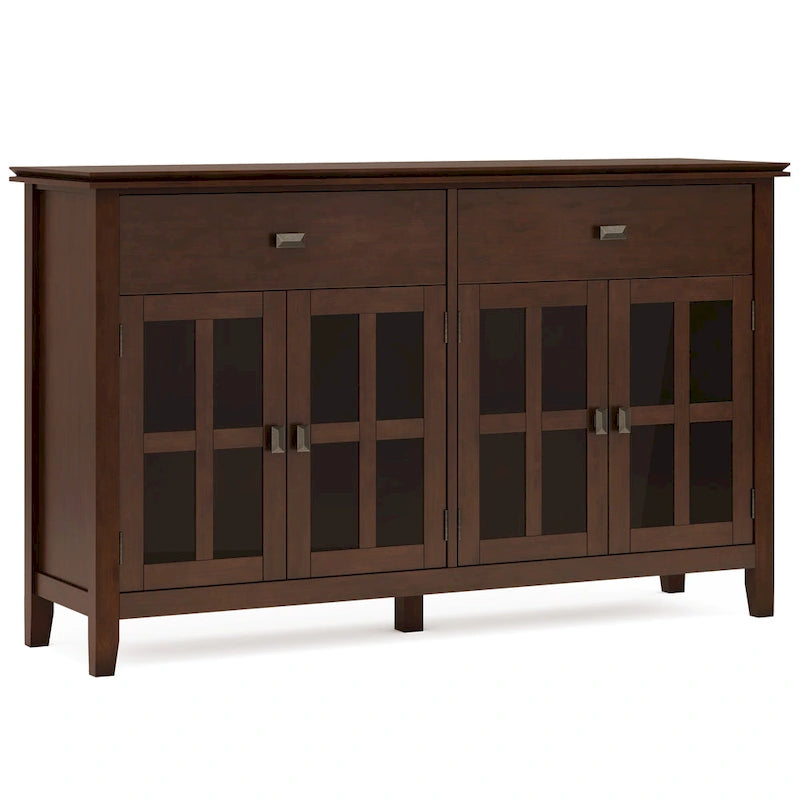 Credenza/Buffet grande a 4 ante Stratford 60, in legno massello, stile tradizionale - 17p x 60l x 34a
