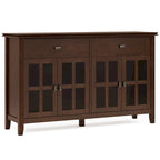 Credenza/Buffet grande a 4 ante Stratford 60, in legno massello, stile tradizionale - 17p x 60l x 34a