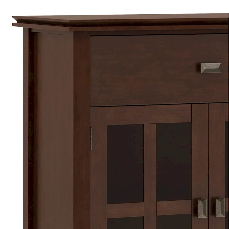 Credenza/Buffet grande a 4 ante Stratford 60, in legno massello, stile tradizionale - 17p x 60l x 34a