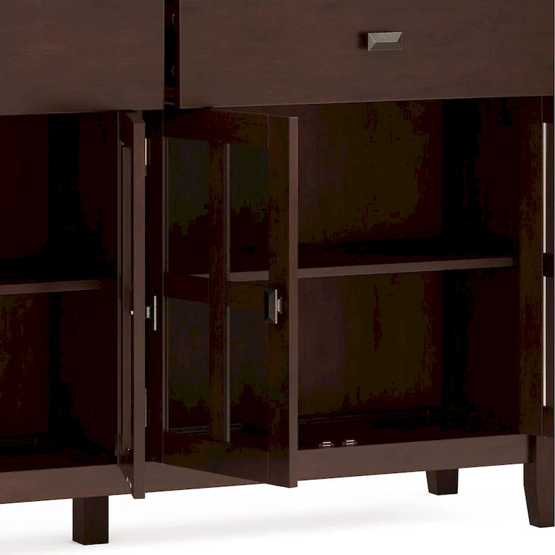 Credenza/Buffet grande a 4 ante Stratford 60, in legno massello, stile tradizionale - 17p x 60l x 34a