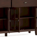 Credenza/Buffet grande a 4 ante Stratford 60, in legno massello, stile tradizionale - 17p x 60l x 34a