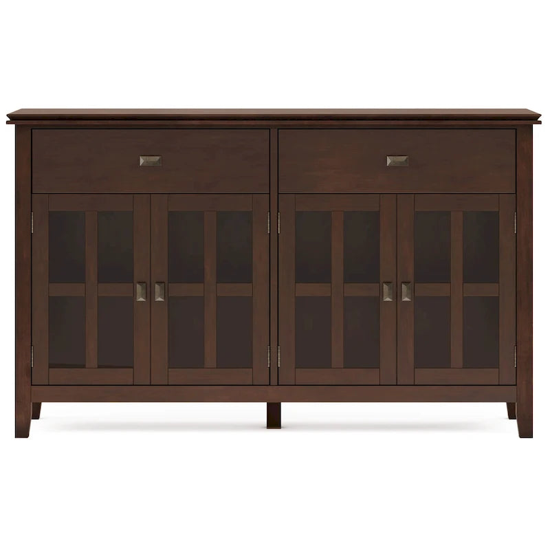 Credenza/Buffet grande a 4 ante Stratford 60, in legno massello, stile tradizionale - 17p x 60l x 34a