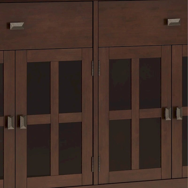 Credenza/Buffet grande a 4 ante Stratford 60, in legno massello, stile tradizionale - 17p x 60l x 34a
