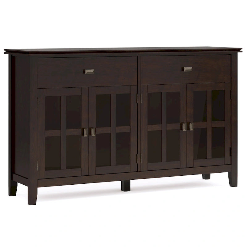 Credenza/Buffet grande a 4 ante Stratford 60, in legno massello, stile tradizionale - 17p x 60l x 34a