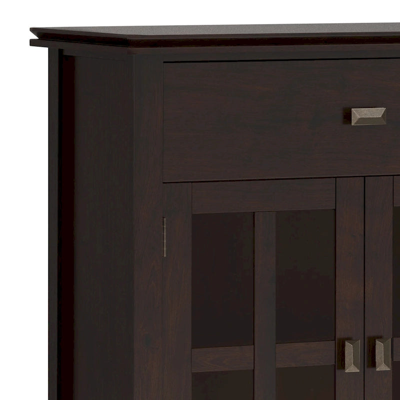 Credenza/Buffet grande a 4 ante Stratford 60, in legno massello, stile tradizionale - 17p x 60l x 34a
