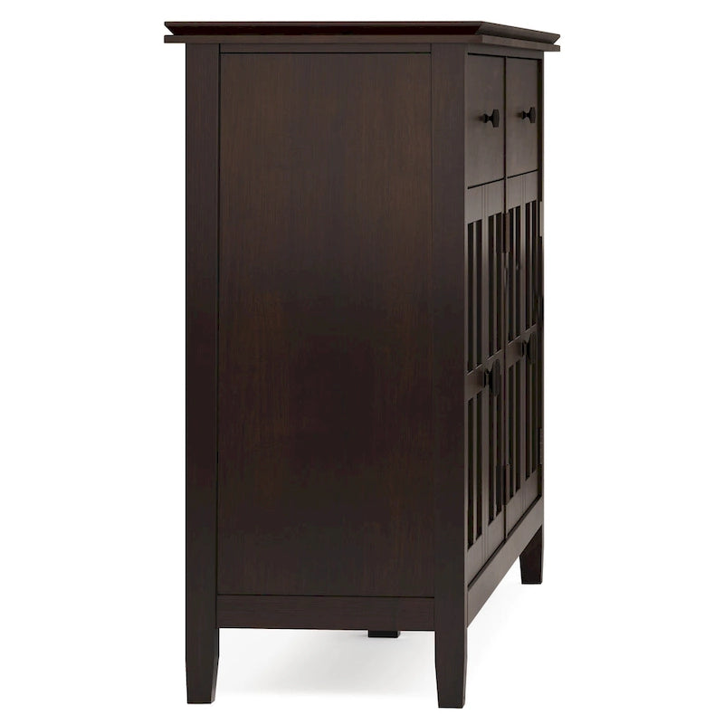 Credenza/Buffet grande a 4 ante Stratford 60, in legno massello, stile tradizionale - 17p x 60l x 34a