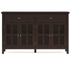 Credenza/Buffet grande a 4 ante Stratford 60, in legno massello, stile tradizionale - 17p x 60l x 34a