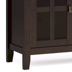 Credenza/Buffet grande a 4 ante Stratford 60, in legno massello, stile tradizionale - 17p x 60l x 34a