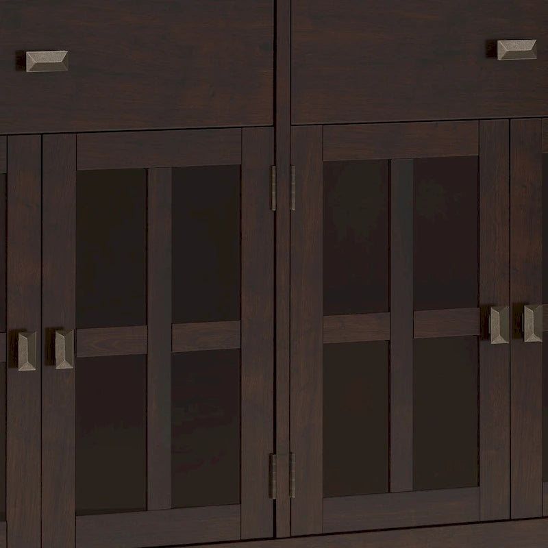 Credenza/Buffet grande a 4 ante Stratford 60, in legno massello, stile tradizionale - 17p x 60l x 34a