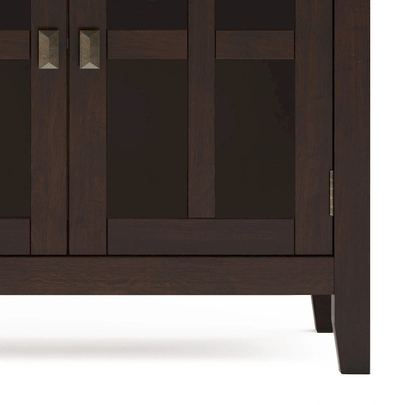 Credenza/Buffet grande a 4 ante Stratford 60, in legno massello, stile tradizionale - 17p x 60l x 34a