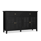 Credenza/Buffet grande a 4 ante Stratford 60, in legno massello, stile tradizionale - 17p x 60l x 34a