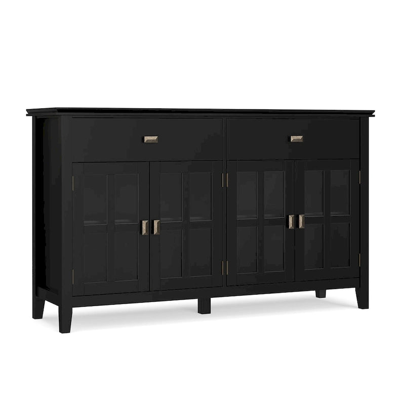 Credenza/Buffet grande a 4 ante Stratford 60, in legno massello, stile tradizionale - 17p x 60l x 34a
