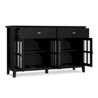Credenza/Buffet grande a 4 ante Stratford 60, in legno massello, stile tradizionale - 17p x 60l x 34a