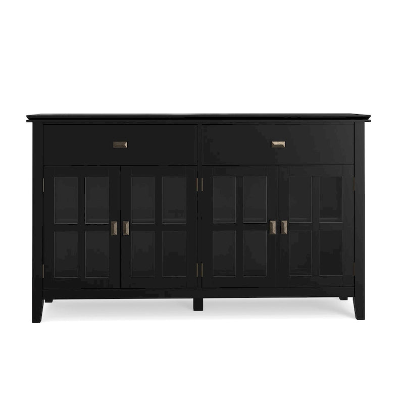 Credenza/Buffet grande a 4 ante Stratford 60, in legno massello, stile tradizionale - 17p x 60l x 34a