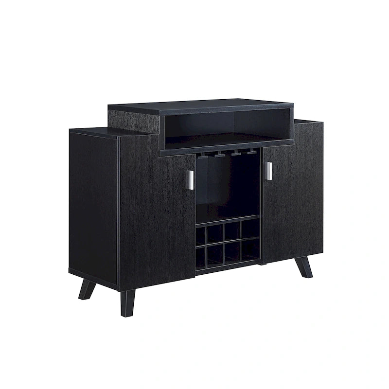 Credenza portavino contemporanea nera/cappuccino — 1 Unità
