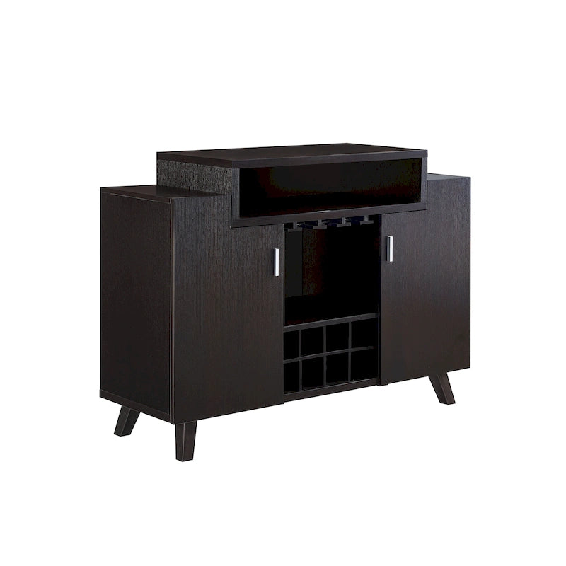 Credenza portavino contemporanea nera/cappuccino — 1 Unità