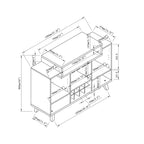 Credenza portavino contemporanea nera/cappuccino — 1 Unità