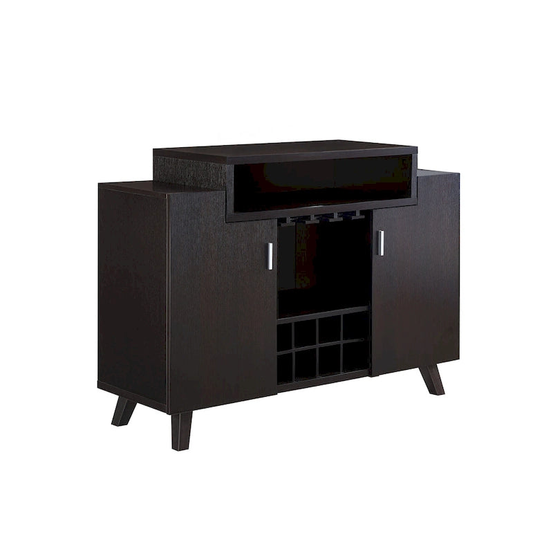 Credenza portavino contemporanea nera/cappuccino — 1 Unità