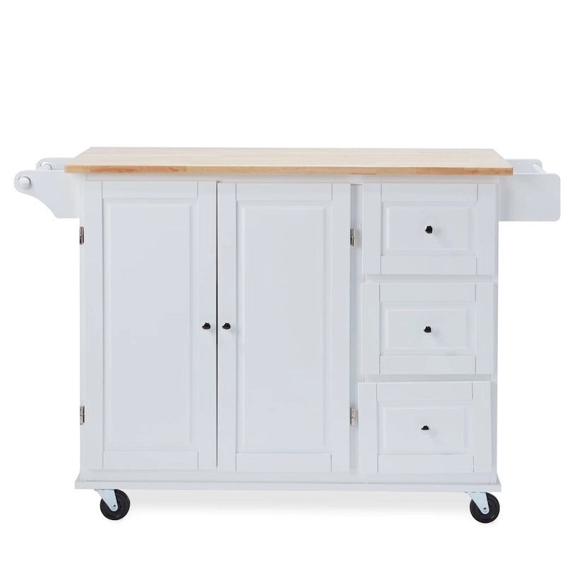 Carrello da cucina con anta a ribalta e 3 cassetti