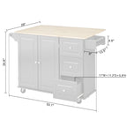 Carrello da cucina con anta a ribalta e 3 cassetti