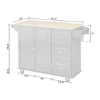 Carrello da cucina con anta a ribalta e 3 cassetti